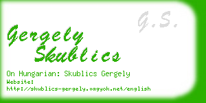 gergely skublics business card